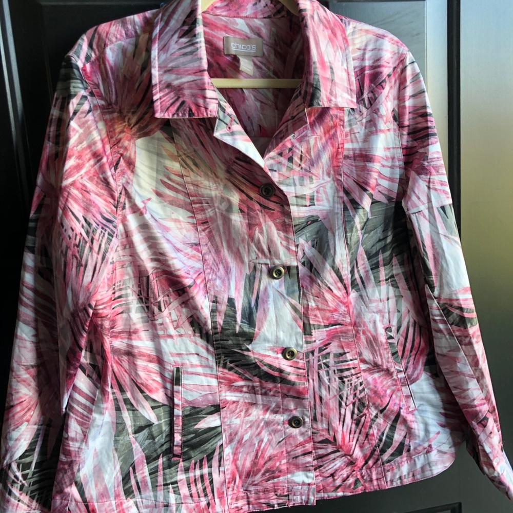 Chico’s tropical jacket